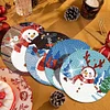 8pcs/set DIY Diamond Painting Art Coaster Kit with Holder (Christmas Snowman)