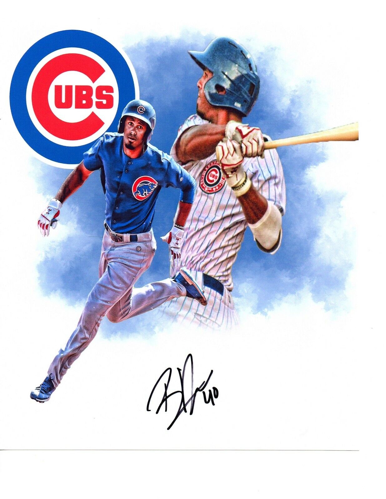 Brennen Davis Chicago Cubs prospect autographed signed 8x10 baseball Photo Poster painting b