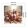 Red And White Checkered Pumpkin-11CT Stamped Cross Stitch 40*40cm/15.75*15.75in tapestrymarket