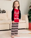 Family Striped Letters Christmas Parent-child Printed Pajamas Set
