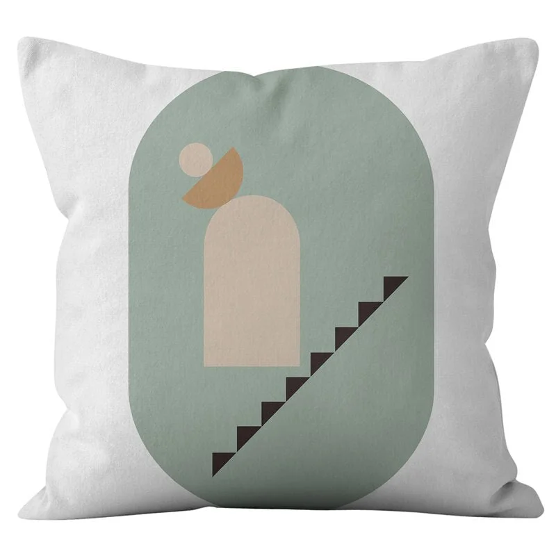 45*45cm Green Series Nordic Abstract Cushion Cover Geometric Throw Pillowcase Modern Minimalist Sofa Bed Decorative Pillows Case