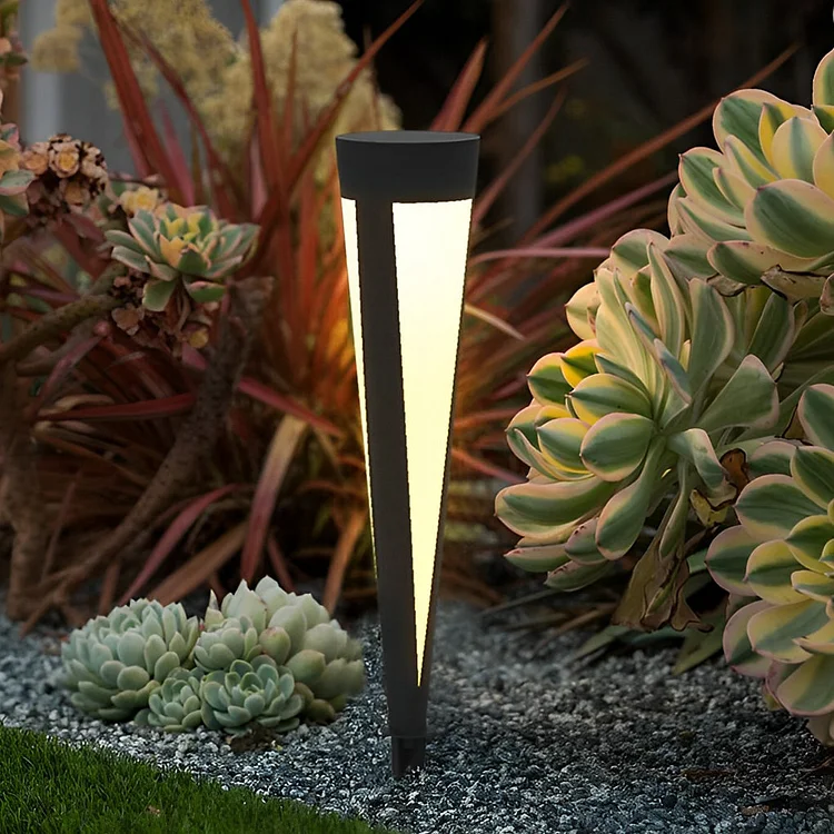 Round Outdoor Waterproof LED Gray Modern Solar Outdoor Lights Lawn Lamp - Appledas