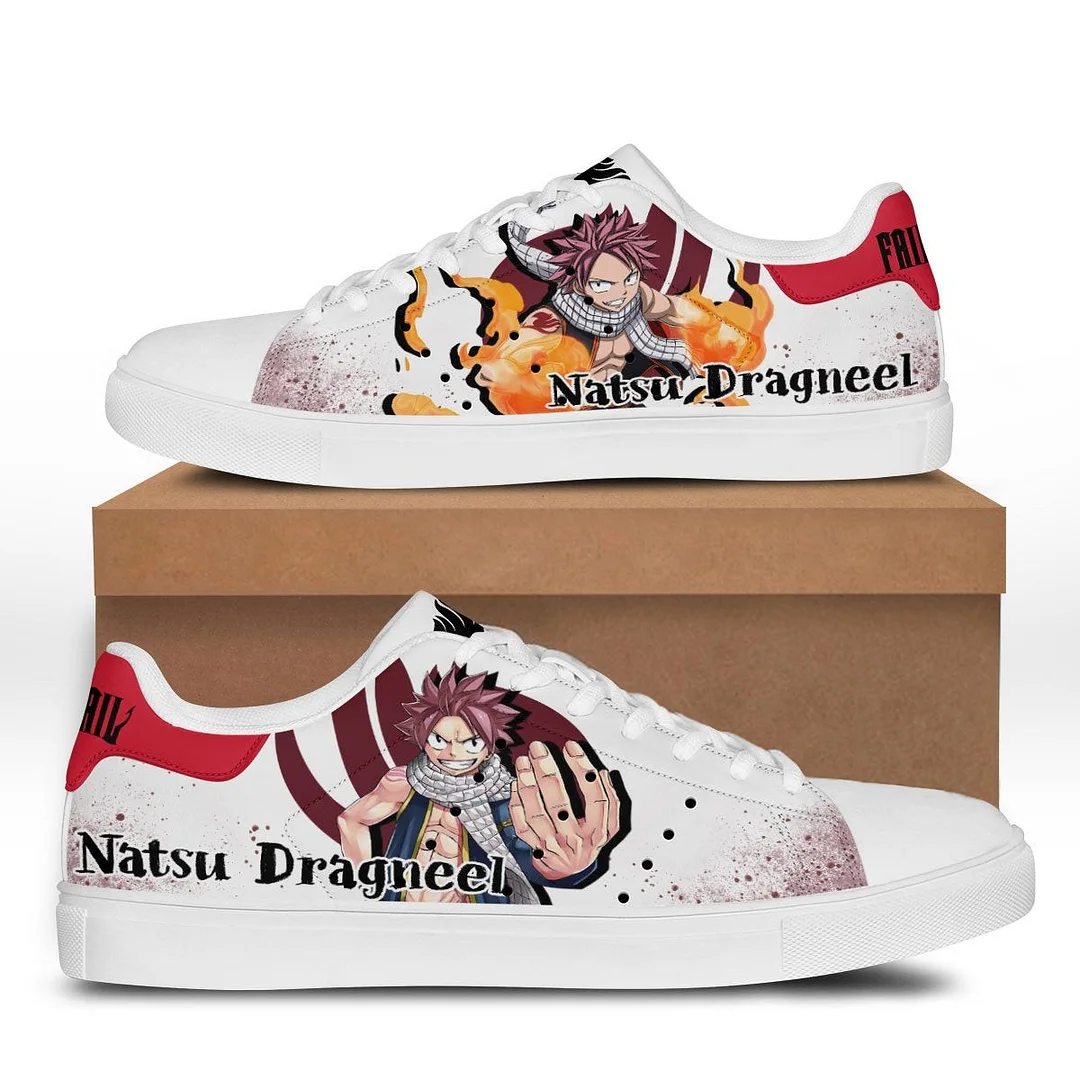 Kingofallstore - Kingofallstore - Fairy Tail Natsu Dragneel Skate Sneakers Custom Anime Shoes