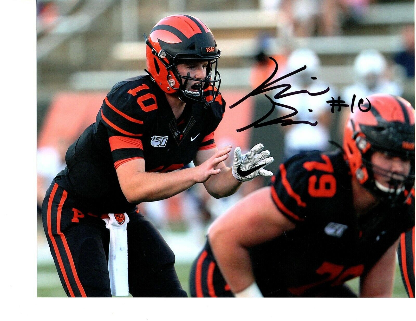 Kevin Davidson Princeton Tigers signed autograph 8x10 football Photo Poster painting 2020 Draft