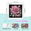 Rosa Rose speziell geformte 5D DIY Teilbohrer Diamanten Punkte Edelsteinkunst-Kits f&uuml;r Erwachsene Anf&auml;nger Wohndekoration Diamanten Gem&auml;lde Edelsteink