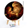 Santa Claus Girl-Paint by Numbers Acrylic Painting 40*40CM