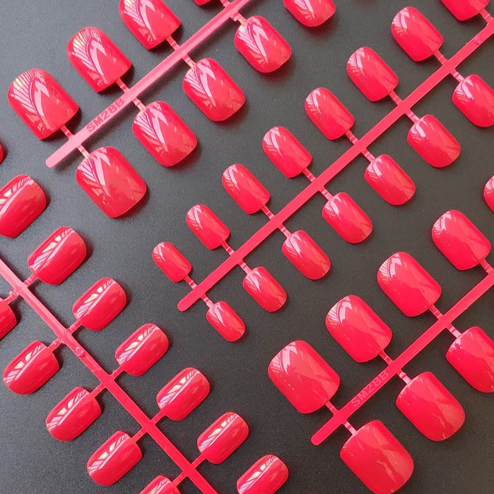 10 Sets Of Same Colors Square False Nail Tips 24 pcs Per Set 10 Sizes Press On Fake Nails DIY Manicure-Nail Inspo