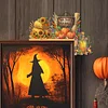 (US Local)Harvest Pumpkin Diamond Art Door Right Angle Sign for Indoor Outdoor Wall