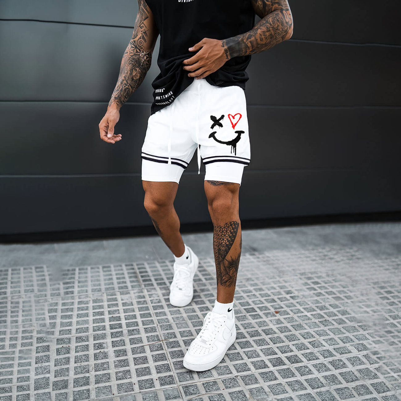 Men's Smiley Shorts Performance Shorts