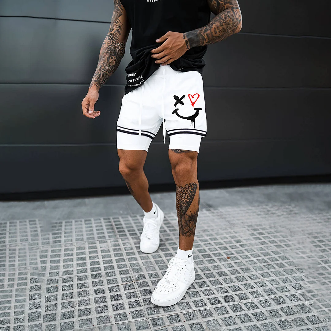 Men's Smiley Shorts Performance Shorts