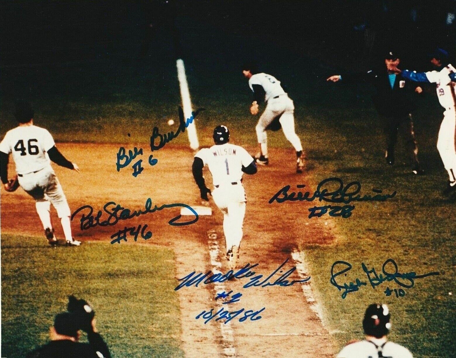 MOOKIE WILSON / BILL BUCKNER 8 x10 Autographed Signed Photo Poster painting (80's Mets ) REPRINT