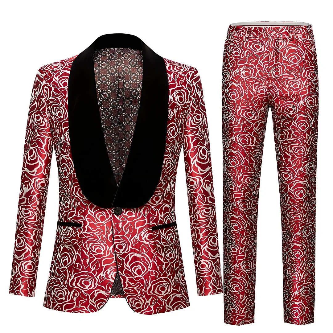 The Crimson Rose Slim Fit Two-Piece Suit