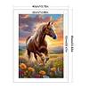 Flowers And Horses - 11CT Stamped Cross Stitch 40*60cm/15.75*23.62in