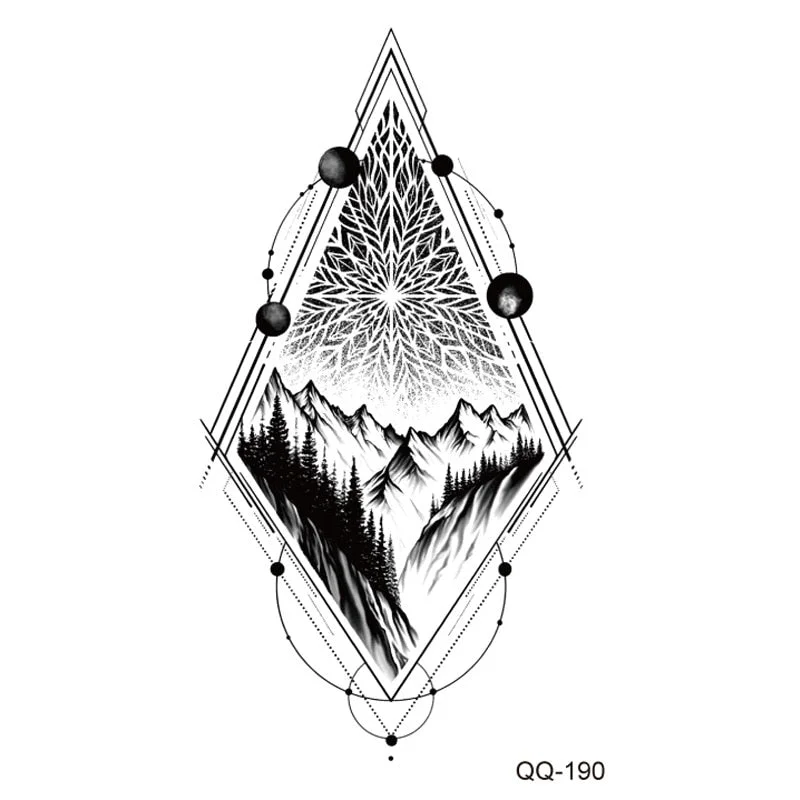 Tattoo Sticker Clock Skull Temporary Sleeve Tattoo Waterproof Sexy Body Art Fashion