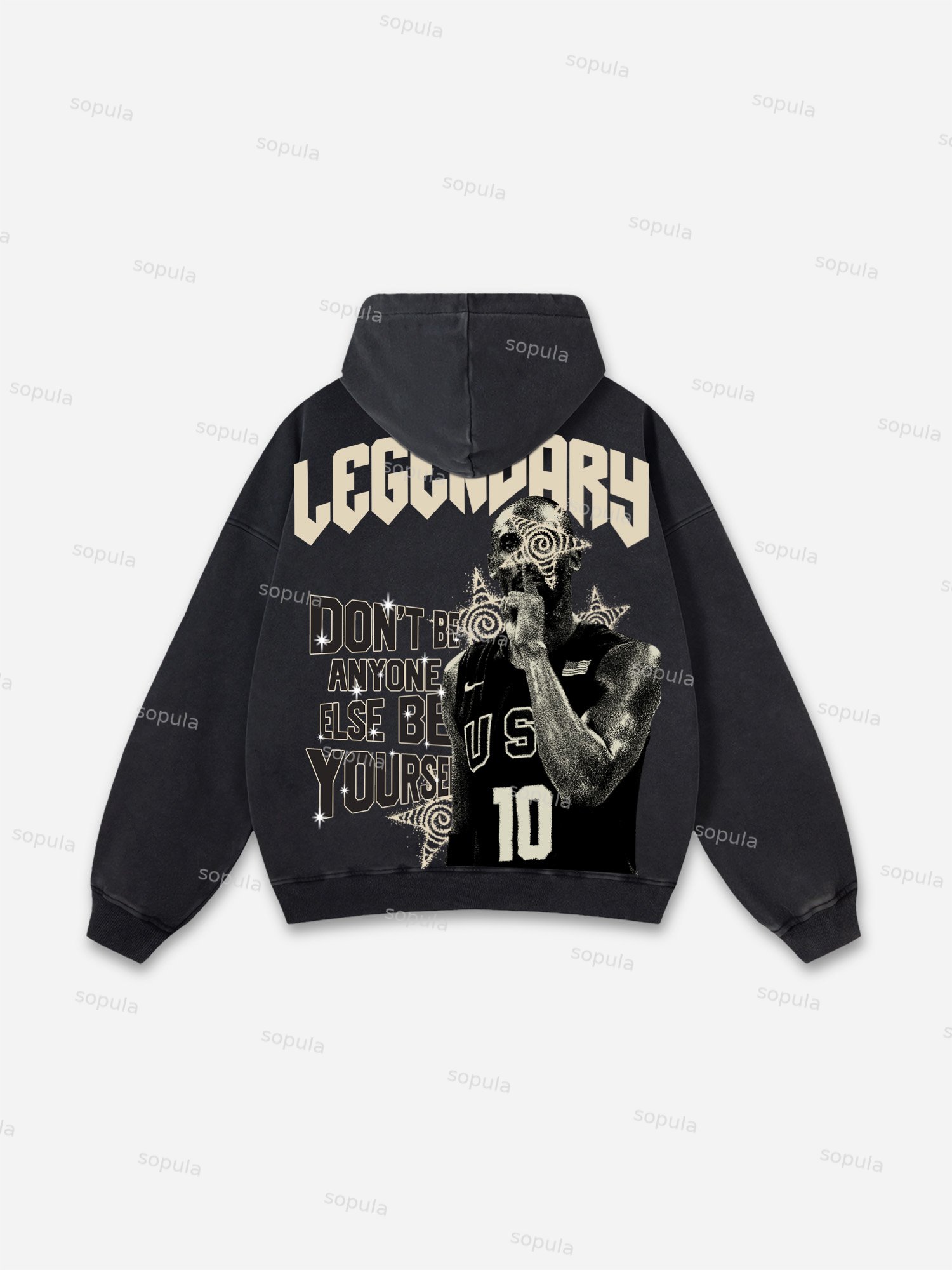 Legendary Star You Just Need To Be Yourself Graphic Washed Hoodie - SOPULA