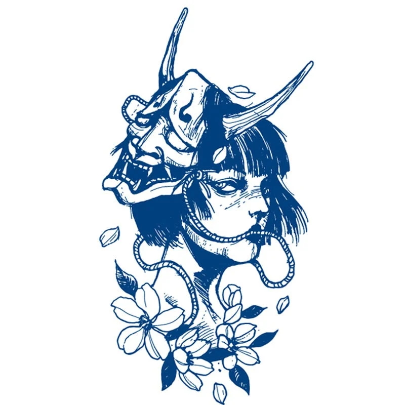 Semi-permanent Waterproof Temporary Tattoo Sexy flowers Body Art Tattoo Sticker Full Fake Tatoo Women Men