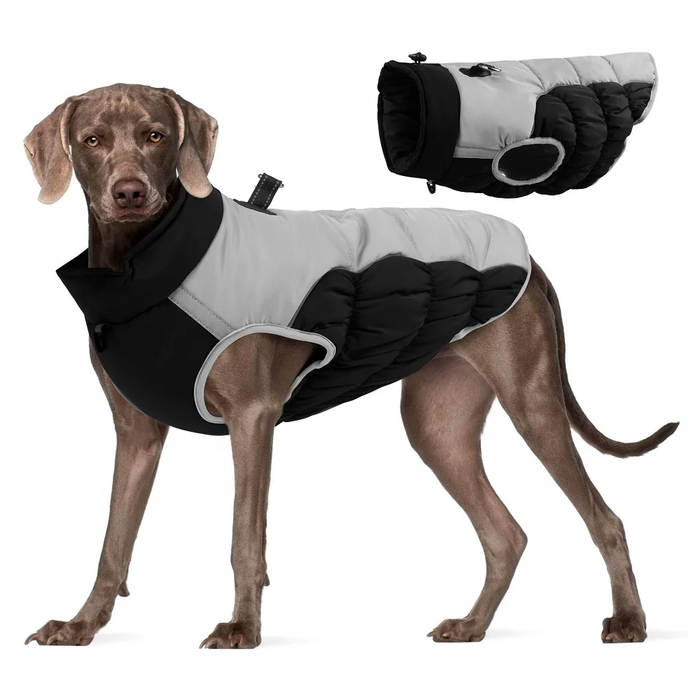Reflective Dogs Thickening Jacket Waterproof Dog  Harness, Dog Snowsuit