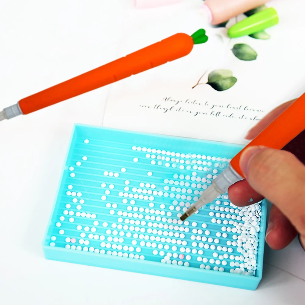 Carrot Shape Diamond Painting Pen 5D Diamond Painting Tools Cute for Kids Adults
