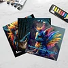 3PCS Fantasy Creatures Coloring Book Set Mindfulness Art Books for Adults 