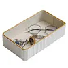 [US Local Warehouse] Valet Tray Multi-Function Desktop Organizer Tray PU Leather Storage Box (White)