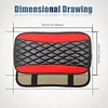 Car Center Console Cover, Universal Leather Waterproof Armrest Seat Box Cover Protector, Comfortable Car Decor Accessories Fit for Most Cars, Vehicles, SUVs-Red