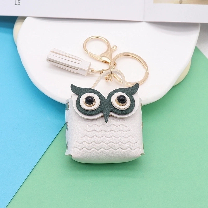 Minimalist Streetwear Owl Pu Leather Unisex Bag Pendant Keychain