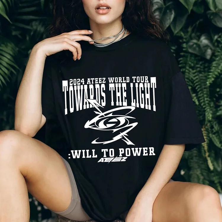ATEEZ World Tour Towards the Light: Will to Power Logo Design T-Shirt