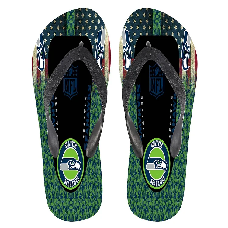 Seattle Seahawks Flip Flops