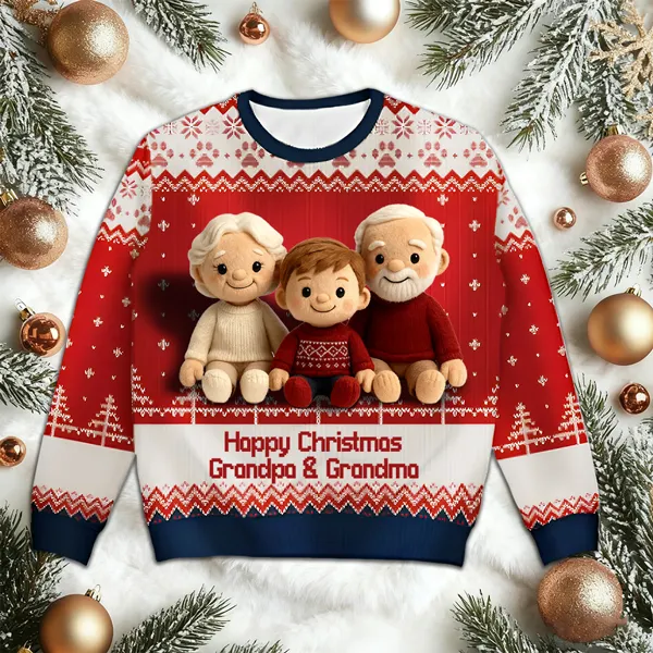 Custom Face Ugly Christmas Sweater &ndash; Add Your Photo & Name, Funny Personalized Xmas Gift