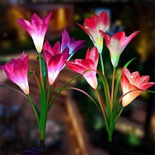 Solar Powered Lily Flower Light - 2 Pcs-Annaletters