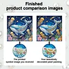 (25x25cm)DIY Whale Framed Handmade Pearl Painting Art Craft Kit Living Home Decor