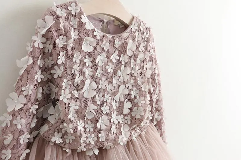 Winter Girls Dress 2021 Girls Clothes Princess Party Dress Backless Lace Tutu Layered Dress Elegant Ceremony Teenage Costume