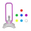 RGB Headset Stand with 2 USB Ports USB 2.0 Hub Headphone Shelf for Desk Display