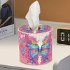 (US Local)Butterfly DIY Diamond Painting Handmade Tissue Holder Rhinestones Tissue Box