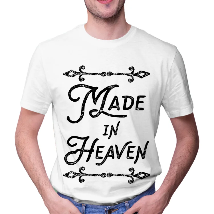 Unisex Tie Dye Shirt Made in Heaven Women and Men T-shirt Top - Heather Prints Shirts