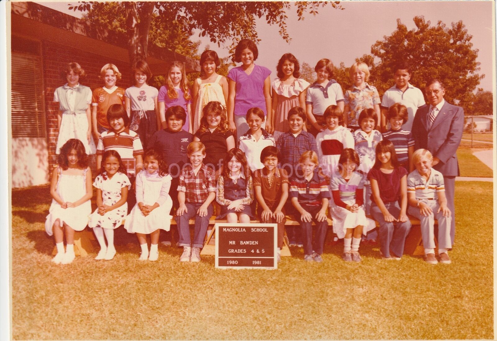 4th 5th GRADE 5 x 7 Class Picture FOUND Photo Poster paintingGRAPH Color GROUP PORTRAIT 87 5 F