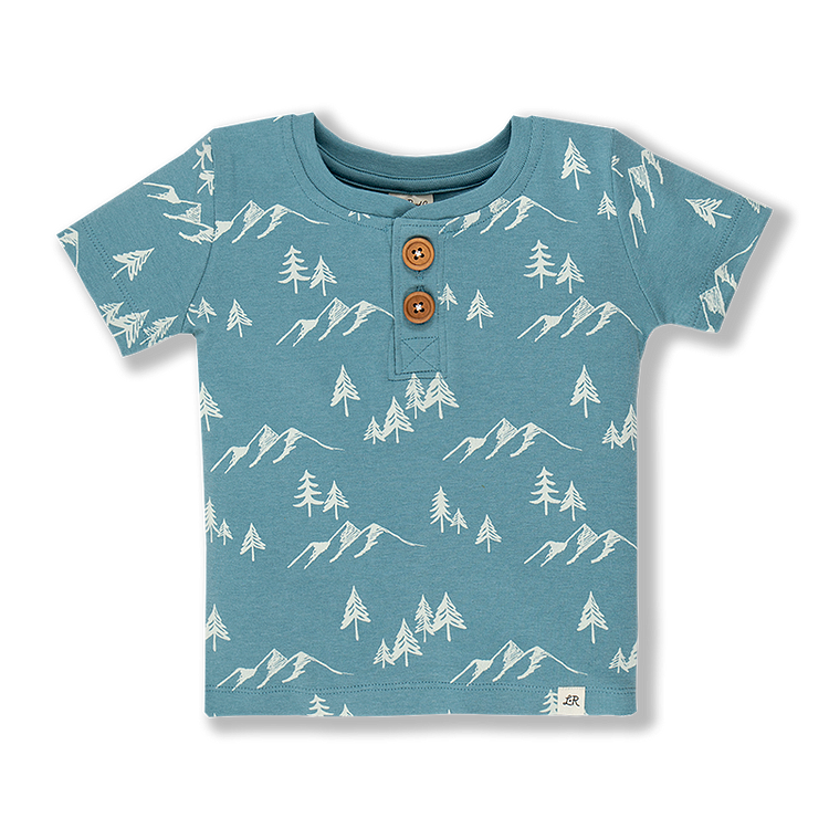 Timpanogos Print Short Sleeve Button Shirt