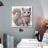 (Pre-Framed)Cat -Special Shape Diamond Painting Kit(29x29cm)