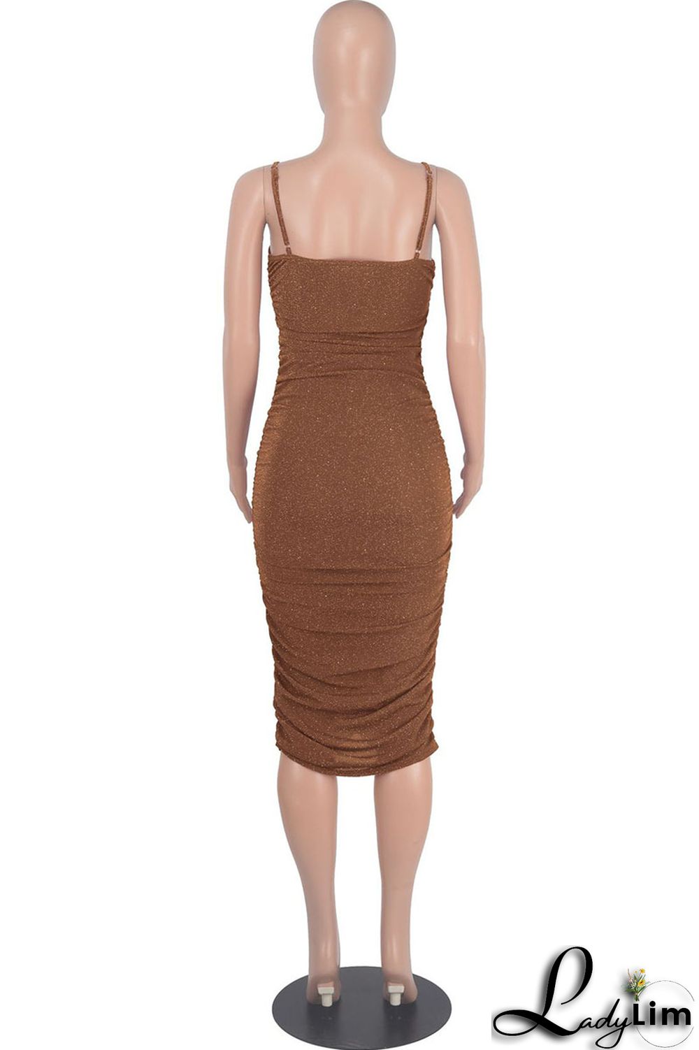 Purple Sexy Solid Split Joint Fold Spaghetti Strap One Step Skirt Dresses