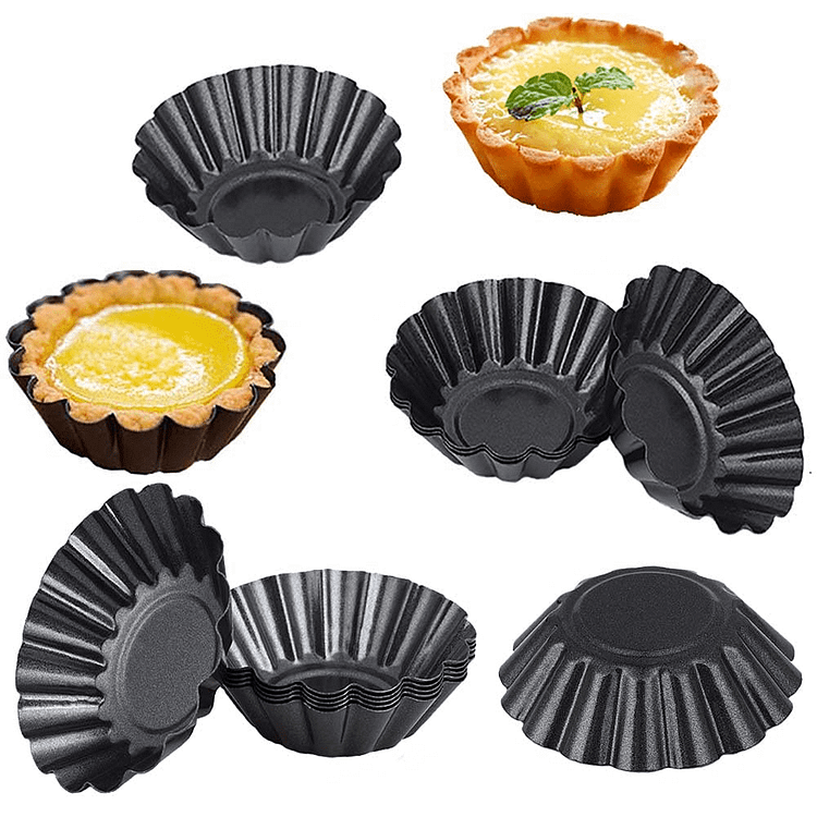 Non-stick Carbon Steel Mini Tart Pans Tartlet Egg Tart Cupcake Baking Mold Muffin Cup