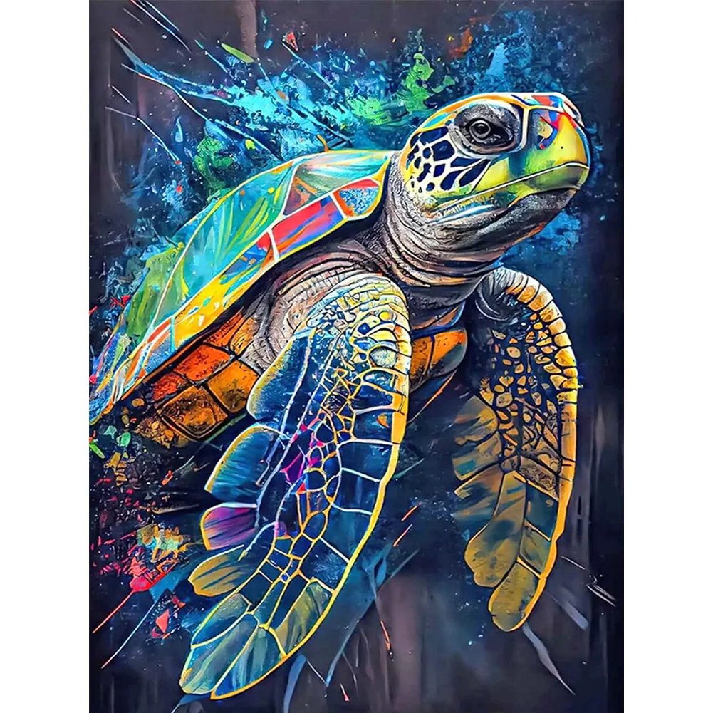 4pcs Diamond Painting - Full Round Drill - Aquatic Creatures(Canvas|30*40cm)