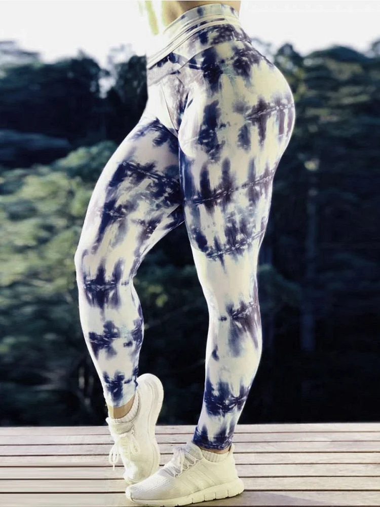 High Waist Push Up  Printed Leggings