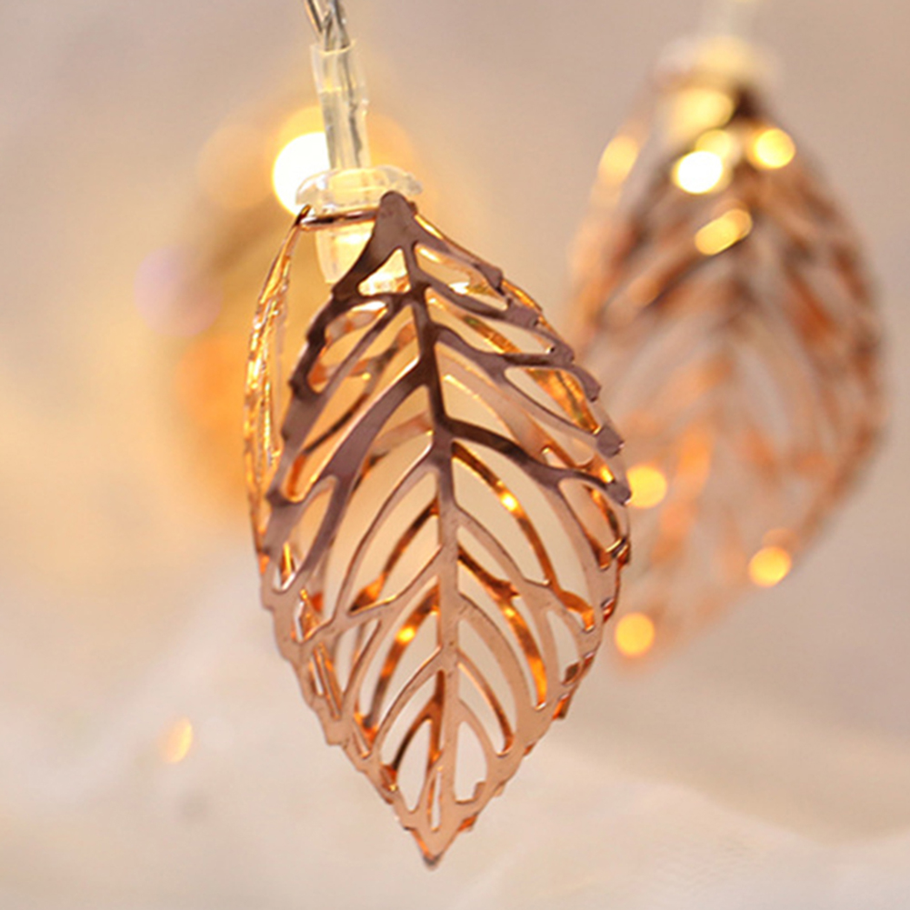 

LED Rose Gold Leaf Fairy String Lights Copper Garland Lamp Festival Decor, 501 Original