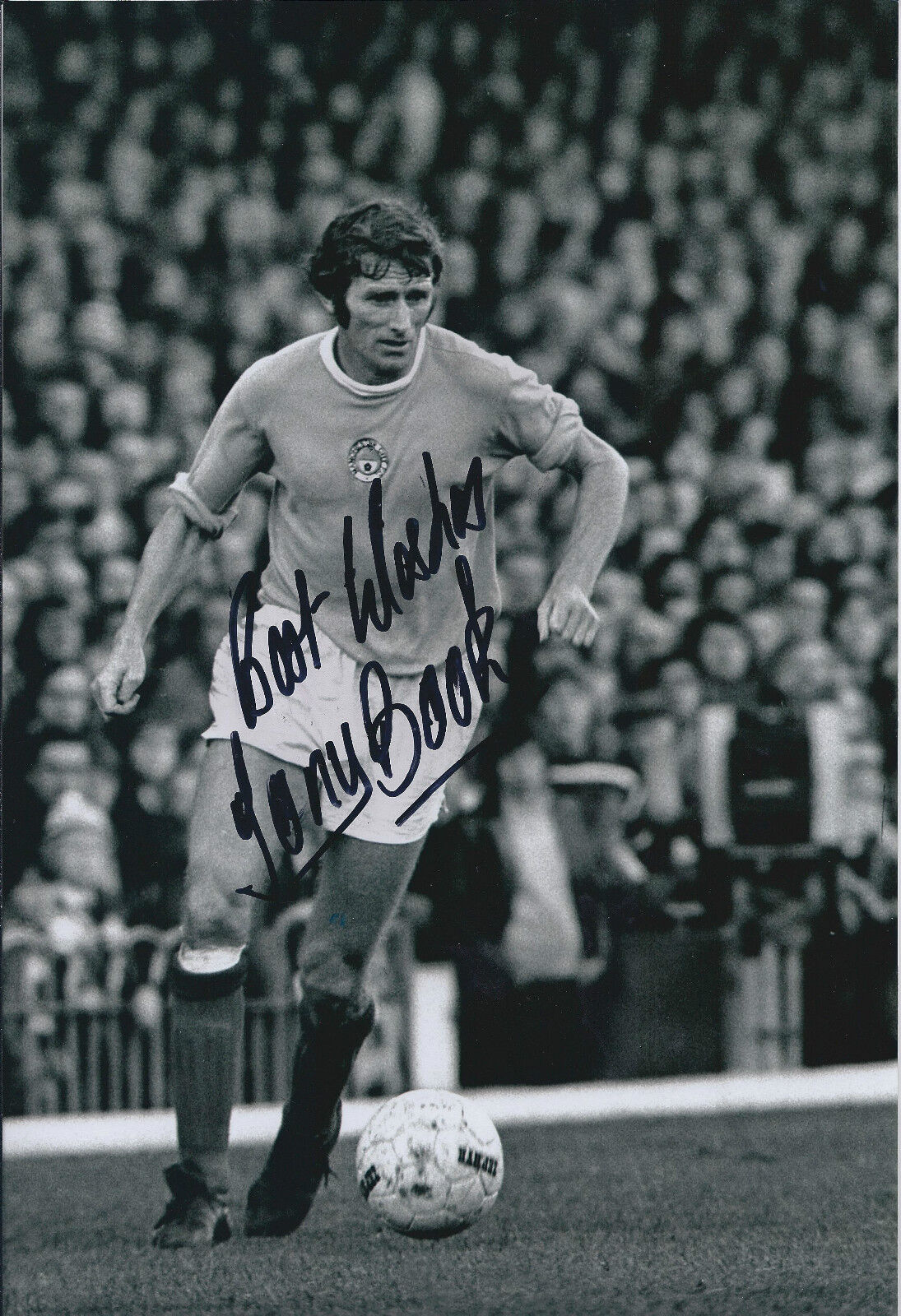 Tony BOOK Signed Autograph 12x8 Photo Poster painting AFTAL COA Manchester City Cup WINNER