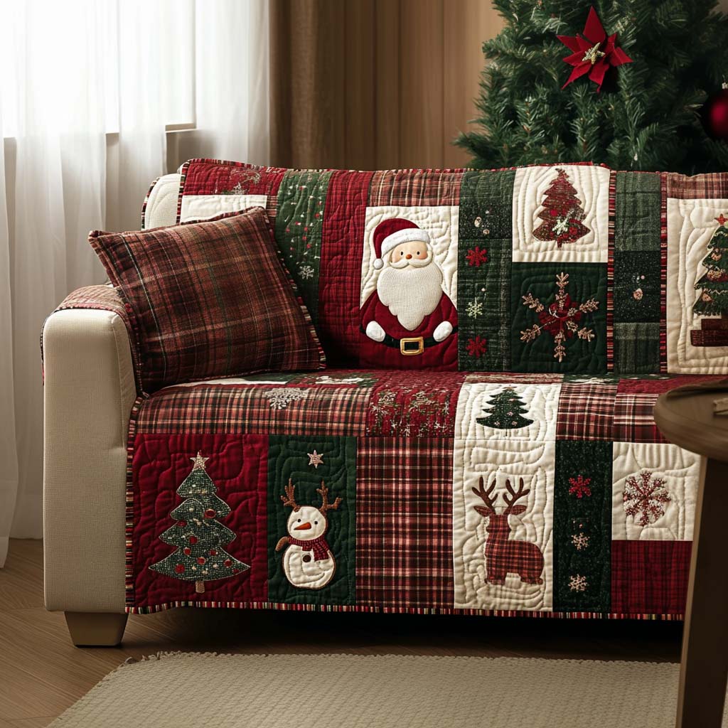 Festive Cheer Quilted Sofa Cover NCU0NT10756 everthome