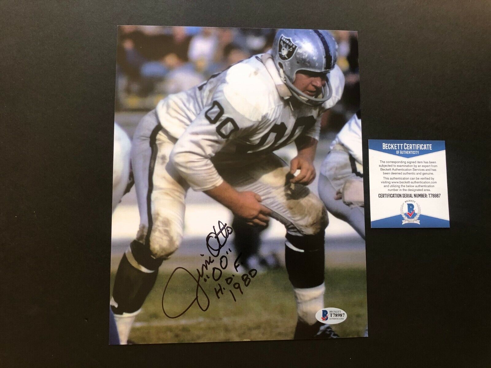 Jim Otto Hot! signed autographed Oakland Raiders HOF 8x10 Photo Poster painting Beckett BAS coa