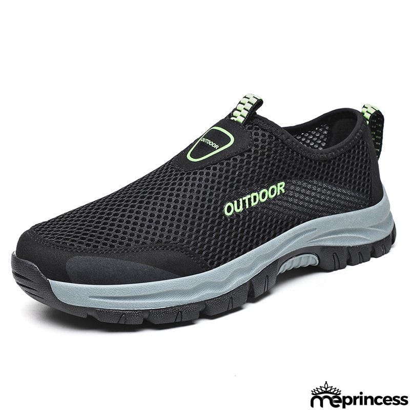 Men's Lightweight Large Size Anti Slip Climbing Hiking Mesh Sneaker