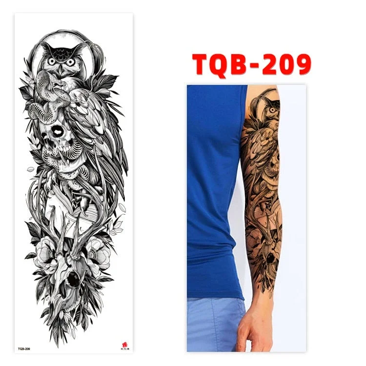Temporary Tatoo Tattoo for Woman Tattoo Stickers Arm Tattoo Big Sleeve Men and Women Personality Tiger Leopard stickers