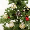 25PCS Black Golden Christmas Tree Hanging Decor Balls