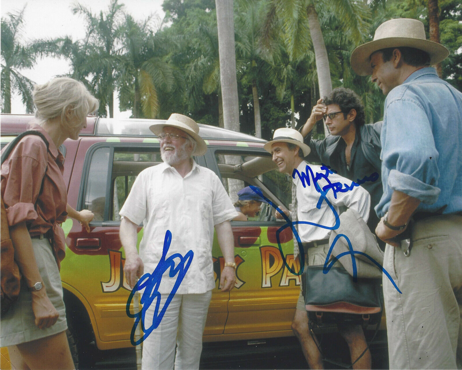 JEFF GOLDBLUM LAURA DERN MARTIN FERRERO SIGNED JURASSIC PARK 8x10 Photo Poster painting COA X3